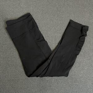Lululemon Leggings Womens 8 Black Pockets Zip Pocket Yoga Gym